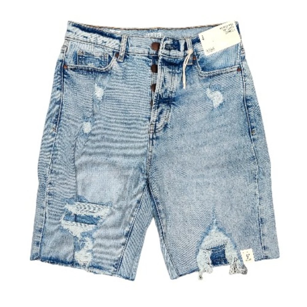 NWT A.N.A HIGHEST RISE RIPPED DENIM BERMUDA SHORTS (4)